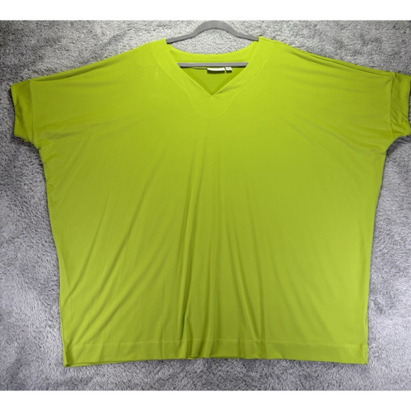 Susan Graver Lime Green Blouse - Picture 3 of 9